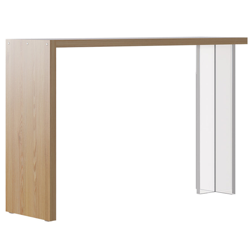 Contemporary Style Bar Table Solid Wood Bar Dining Table with Double Pedestal