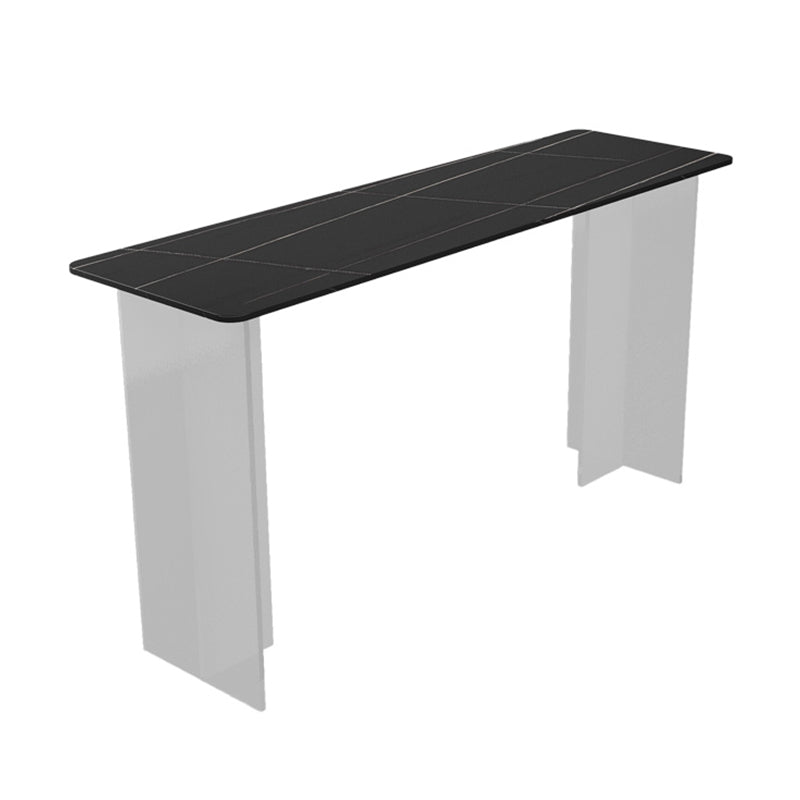 Rectangle Bar Table Set 1/2/3 Pcs Stone Bar Table and Metal Stools
