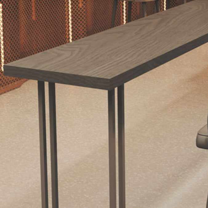 Industrial Bar Table Set 1/4 Pcs Solid Wood Bar Table with Upholstered Bar Stools