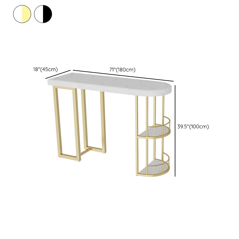 Contemporary Counter Height Pub Set 1/3/5 Pcs Bar Table and Stools with Metal Frame