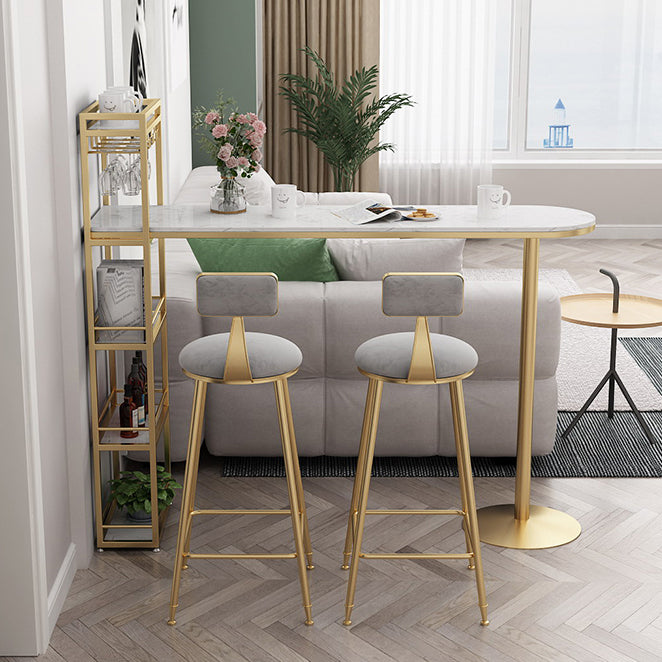 Modern 1/3 Pieces Bar Table Set Stone Counter Table with High Stools for Cafe Living Room