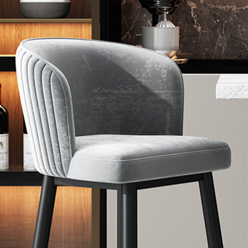 Glam Backrest Bar Stool Upholstered Counter Stool for Bristol