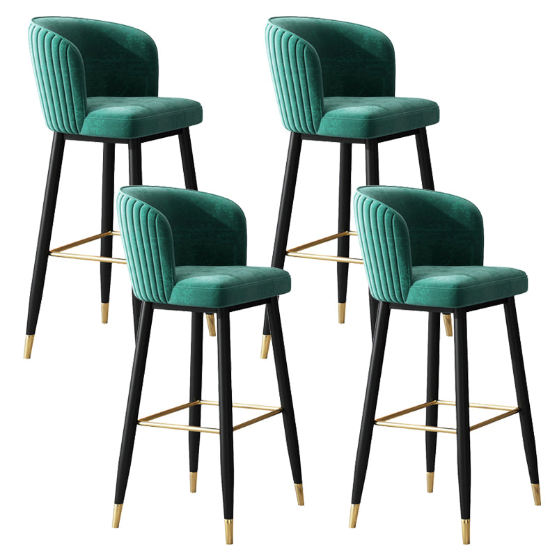 Glam Backrest Bar Stool Upholstered Counter Stool for Bristol
