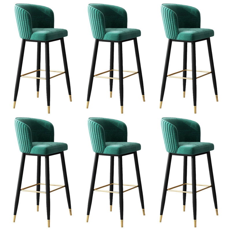 Glam Backrest Bar Stool Upholstered Counter Stool for Bristol