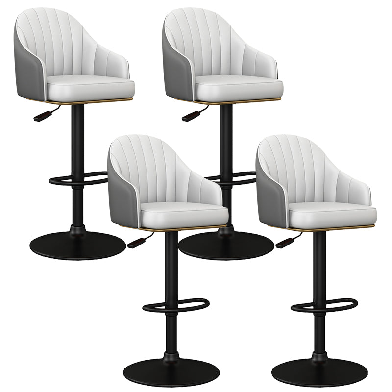 Industrial Backrest Bar Stool Adjustable Counter Stool for Hone