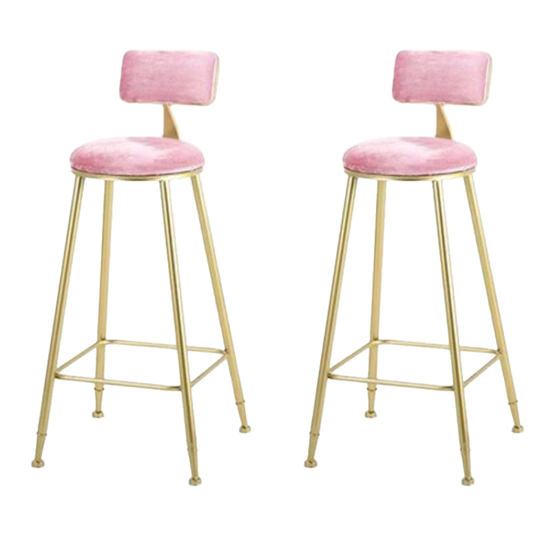 Contemporary Dining Stool Armless Bar Stools with Metal Base