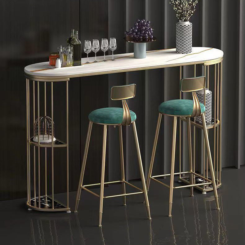 Contemporary Dining Stool Armless Bar Stools with Metal Base