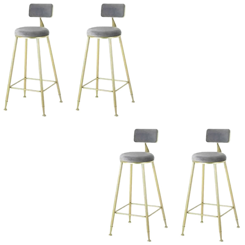 Contemporary Dining Stool Armless Bar Stools with Metal Base