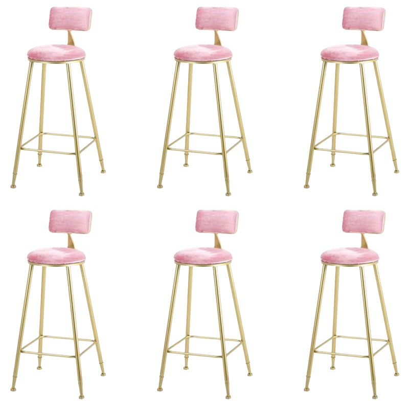 Contemporary Dining Stool Armless Bar Stools with Metal Base