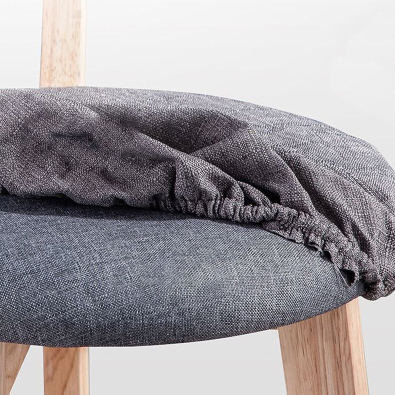 Low Back Dining Stools Industrial Armless Bar Stools with Wood Base