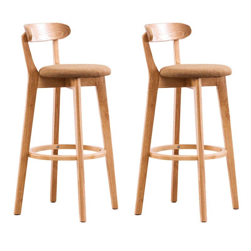 Low Back Dining Stools Industrial Armless Bar Stools with Wood Base