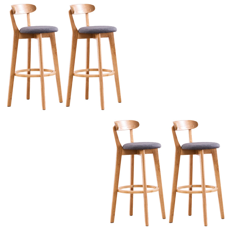 Low Back Dining Stools Industrial Armless Bar Stools with Wood Base
