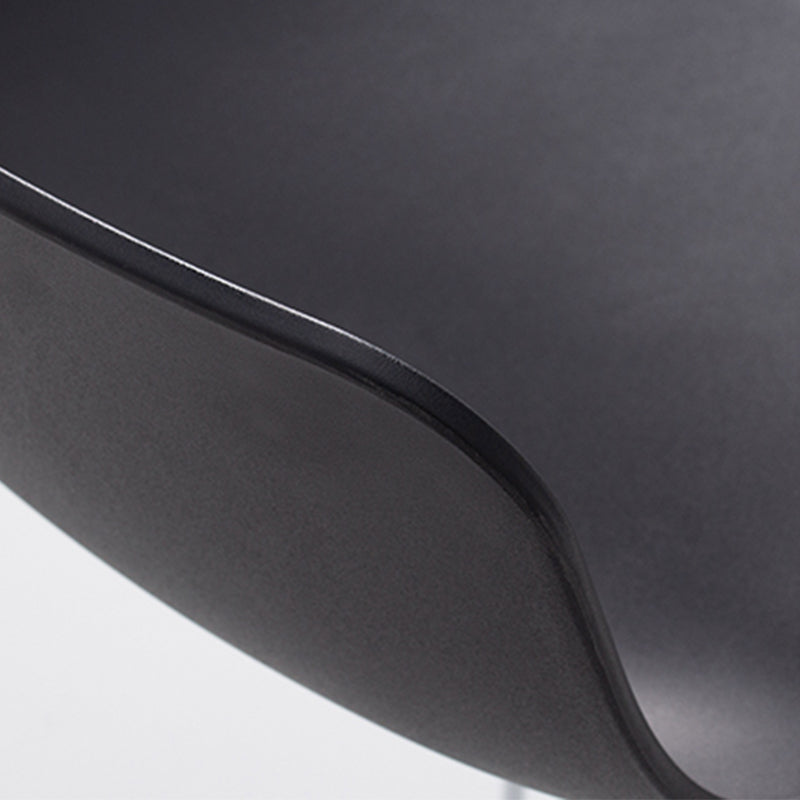 Contemporary Plastic Dining Stools Armless Bar Stools with Metal Base