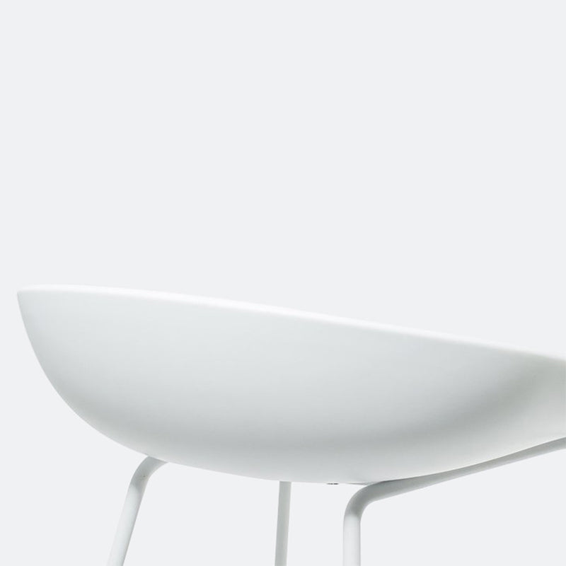 Contemporary Plastic Dining Stools Armless Bar Stools with Footrest
