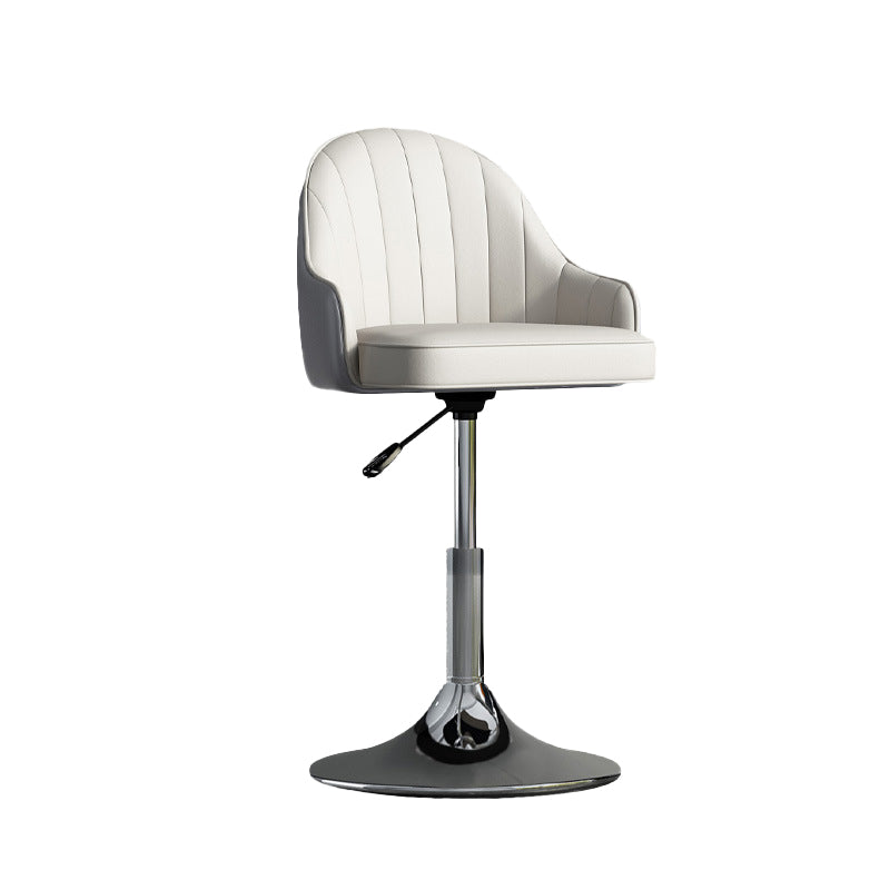 Glam Dining Stools Adjustable Height Bar Stools with Metal Base