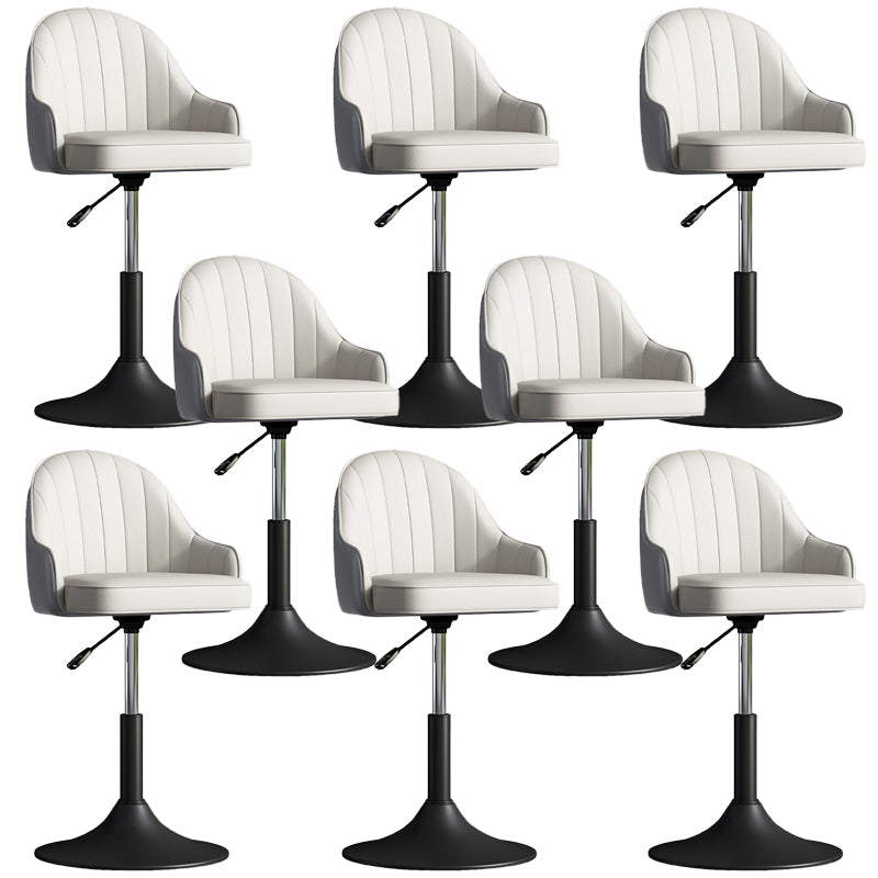 Glam Dining Stools Adjustable Height Bar Stools with Metal Base