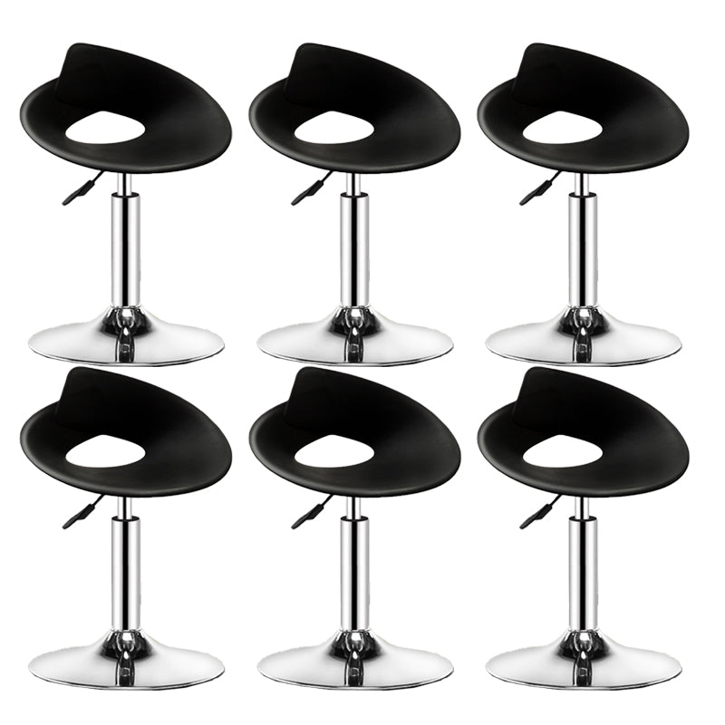 Low Back Barstools Adjustable Height Bar Stools with Metal Base