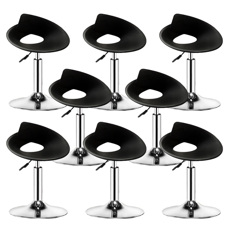 Low Back Barstools Adjustable Height Bar Stools with Metal Base