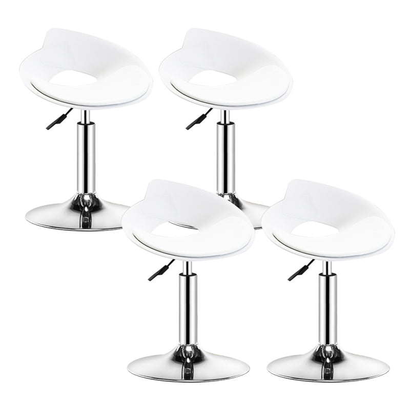 Low Back Barstools Adjustable Height Bar Stools with Metal Base