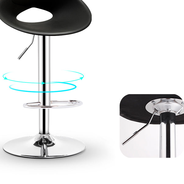 Low Back Barstools Adjustable Height Bar Stools with Metal Base