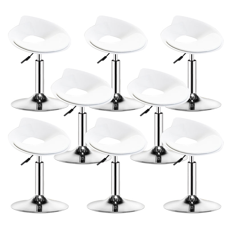 Low Back Barstools Adjustable Height Bar Stools with Metal Base