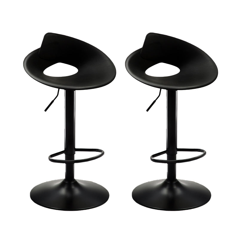 Low Back Barstools Adjustable Height Bar Stools with Metal Base