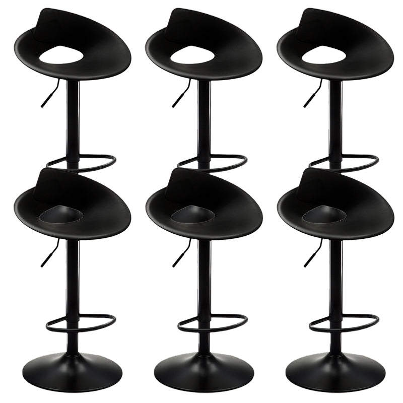 Low Back Barstools Adjustable Height Bar Stools with Metal Base