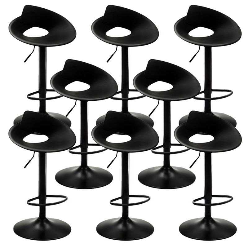 Low Back Barstools Adjustable Height Bar Stools with Metal Base