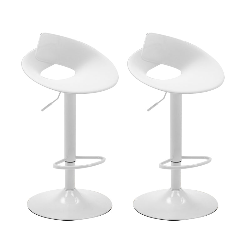 Low Back Barstools Adjustable Height Bar Stools with Metal Base