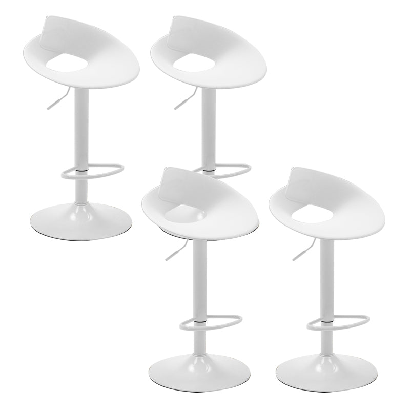 Low Back Barstools Adjustable Height Bar Stools with Metal Base