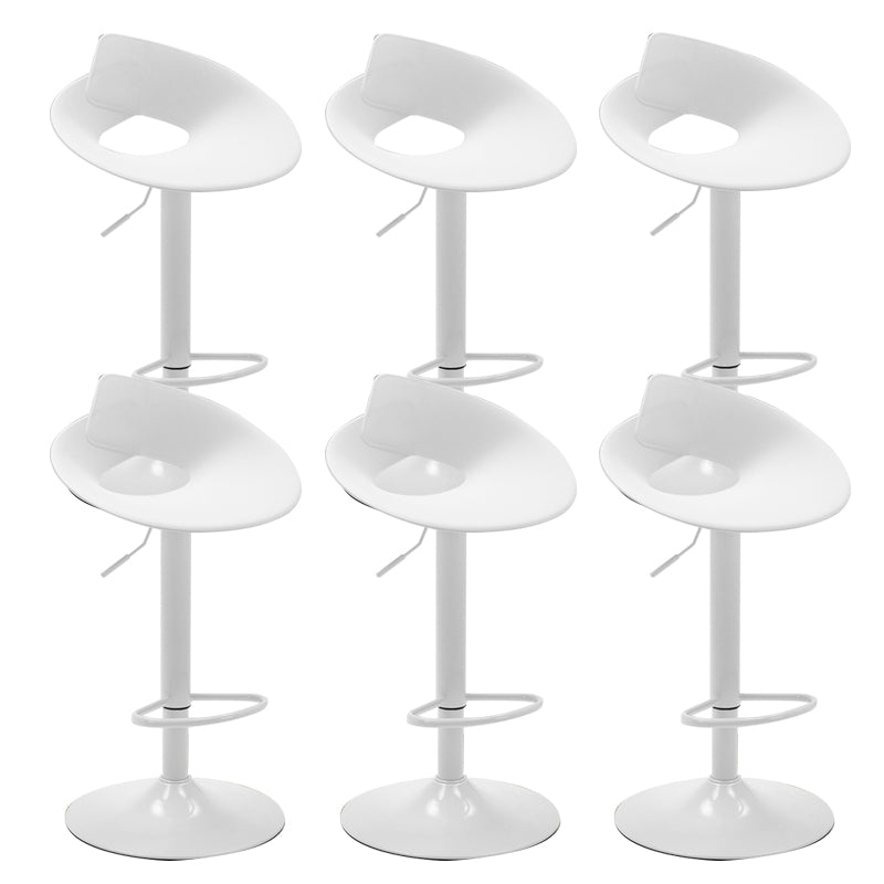 Low Back Barstools Adjustable Height Bar Stools with Metal Base