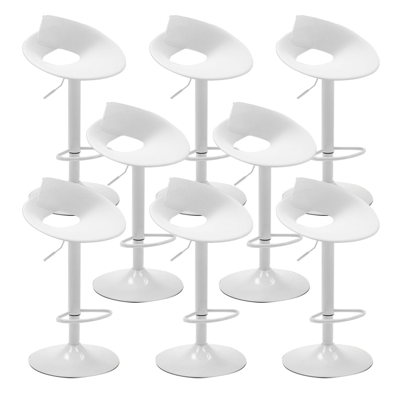 Low Back Barstools Adjustable Height Bar Stools with Metal Base