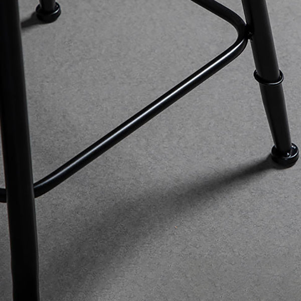 Industrial Gray Velvet Stools Metal Indoor Counter & Bar Stools