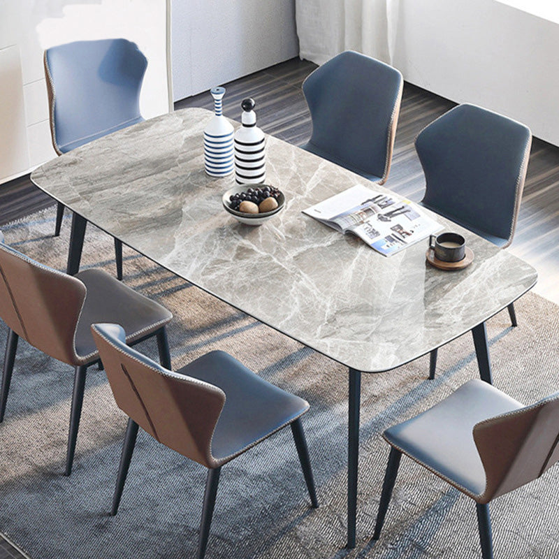 Simplicity Style Furniture Rectangle Stone Dining Room Table for Dining Room