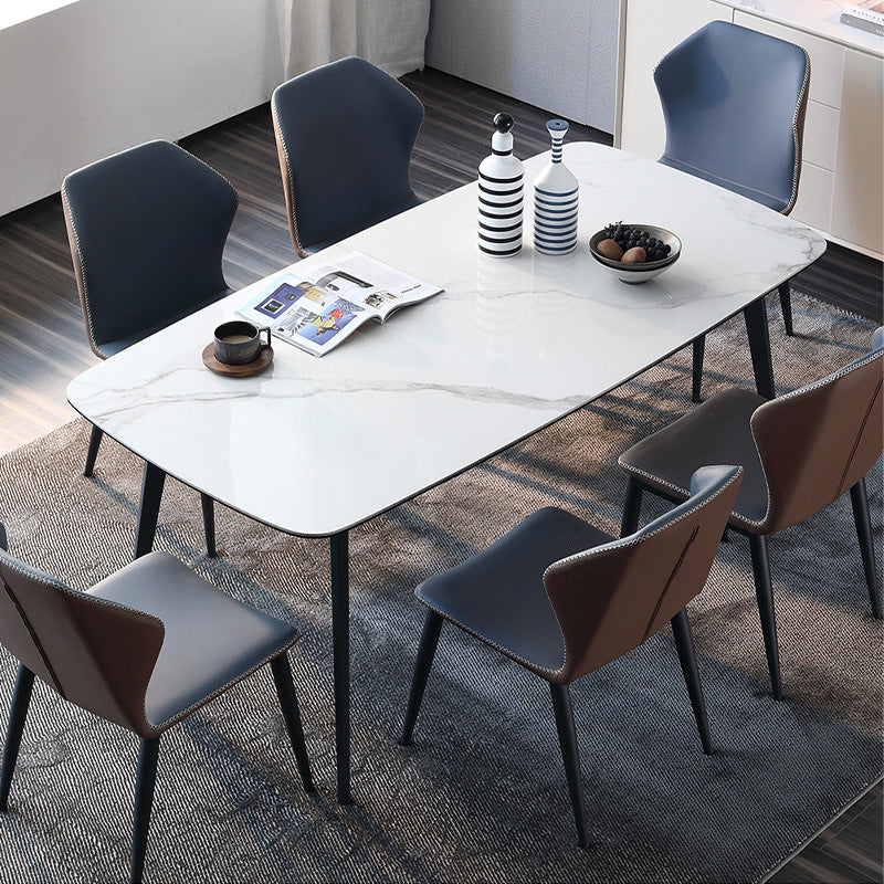 Simplicity Style Furniture Rectangle Stone Dining Room Table for Dining Room