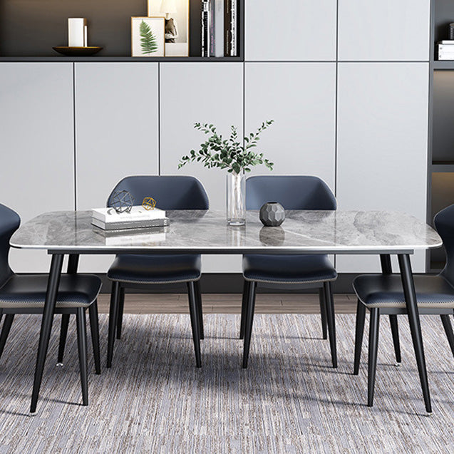 Simplicity Style Furniture Rectangle Stone Dining Room Table for Dining Room