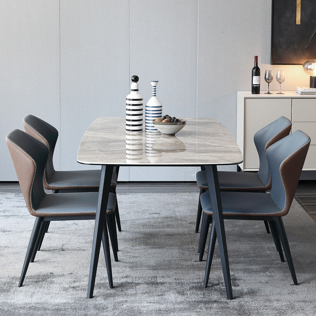 Simplicity Style Furniture Rectangle Stone Dining Room Table for Dining Room