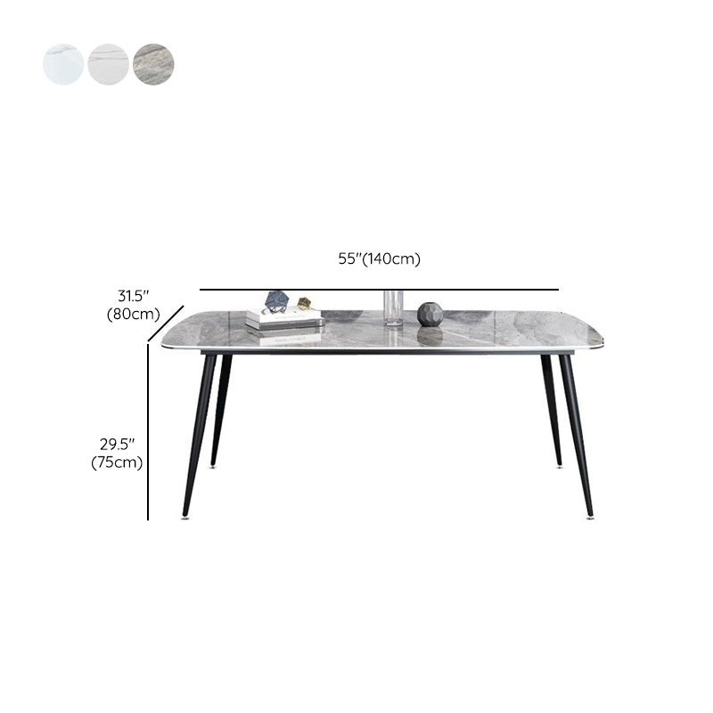 Simplicity Style Furniture Rectangle Stone Dining Room Table for Dining Room