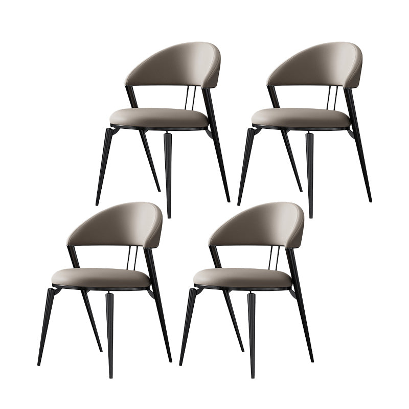 Modern Indoor Kitchen Dining Chair Open Back Dining Side Chair