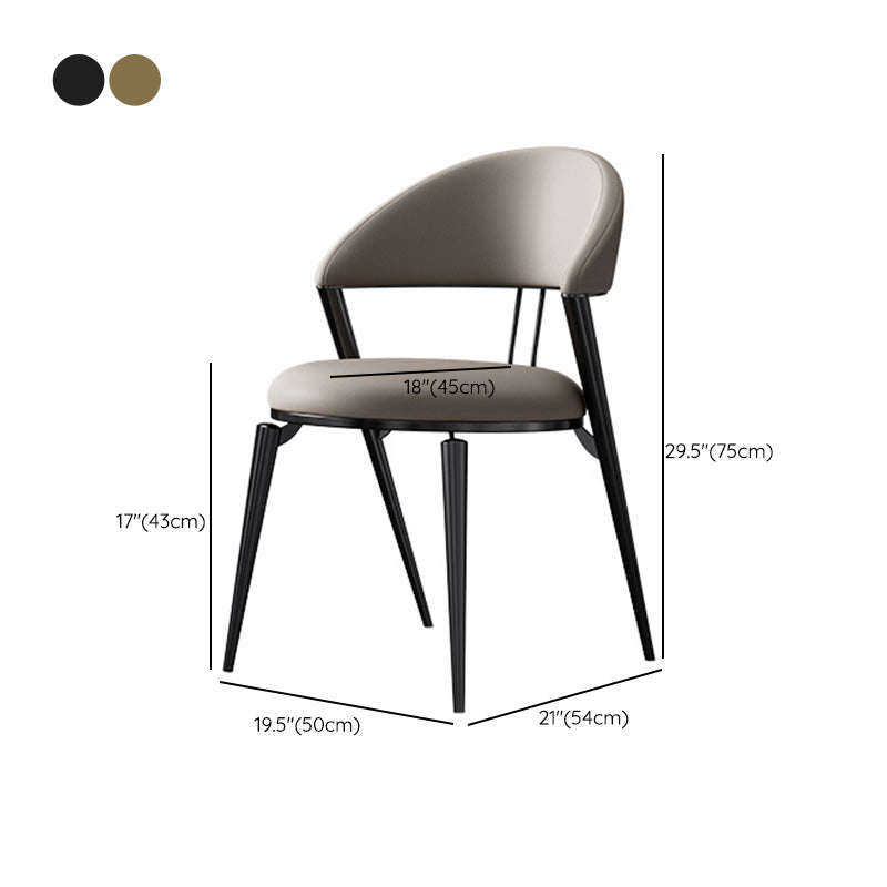 Modern Indoor Kitchen Dining Chair Open Back Dining Side Chair