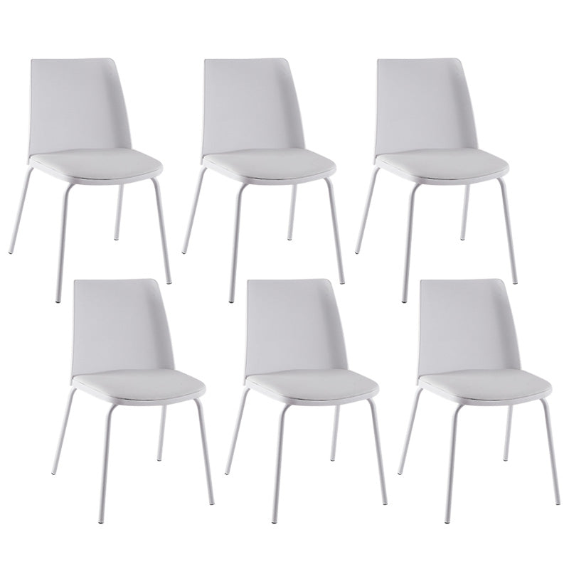 Modern Style Patio Side Chair Home Parsons Back Armless Chair
