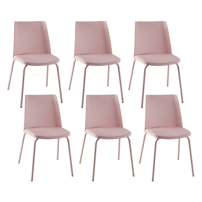 Modern Style Patio Side Chair Home Parsons Back Armless Chair