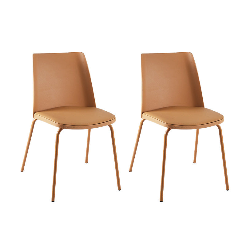 Modern Style Patio Side Chair Home Parsons Back Armless Chair