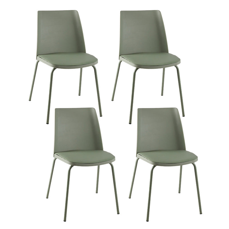 Modern Style Patio Side Chair Home Parsons Back Armless Chair