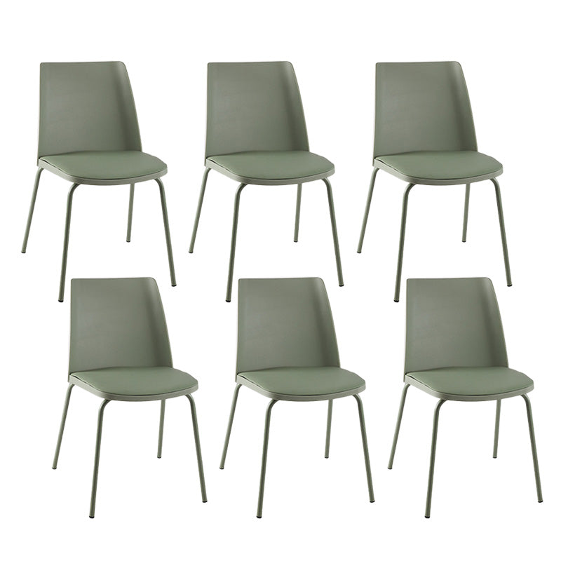 Modern Style Patio Side Chair Home Parsons Back Armless Chair