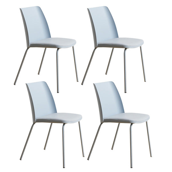 Modern Style Patio Side Chair Home Parsons Back Armless Chair