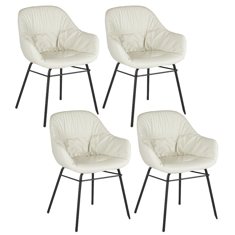 Faux Leather Dining Chair Industrial Style Wingback Arm Chair