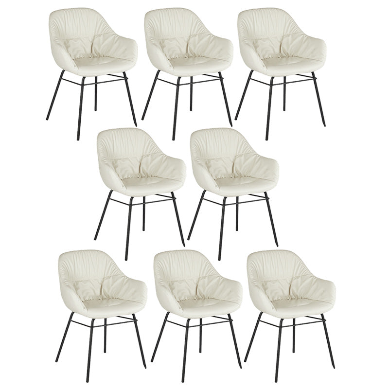 Faux Leather Dining Chair Industrial Style Wingback Arm Chair