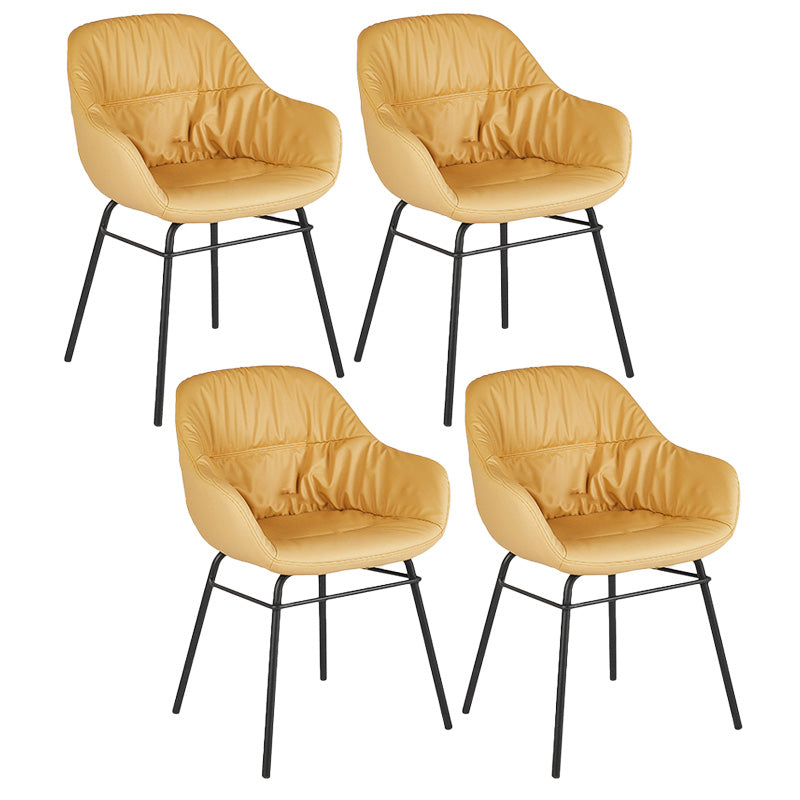 Faux Leather Dining Chair Industrial Style Wingback Arm Chair