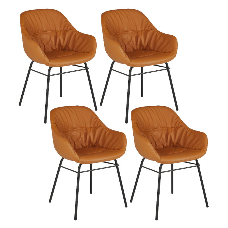 Faux Leather Dining Chair Industrial Style Wingback Arm Chair